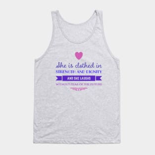 Proverbs 31 Women's Scripture Verse Quote Christian Design Tank Top